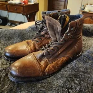 Aldo | Shoes | Leather And Suede Aldo Mens Boots Side Zipper  display picture 1